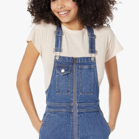 Madewell High Waist Loose Flare Overalls - Color: Dawes Wash - Size: 14 - Picture 3 of 9